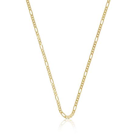 MUAU Schmuck  Collier figaro or jaune 750, 1,8mm, 38cm 