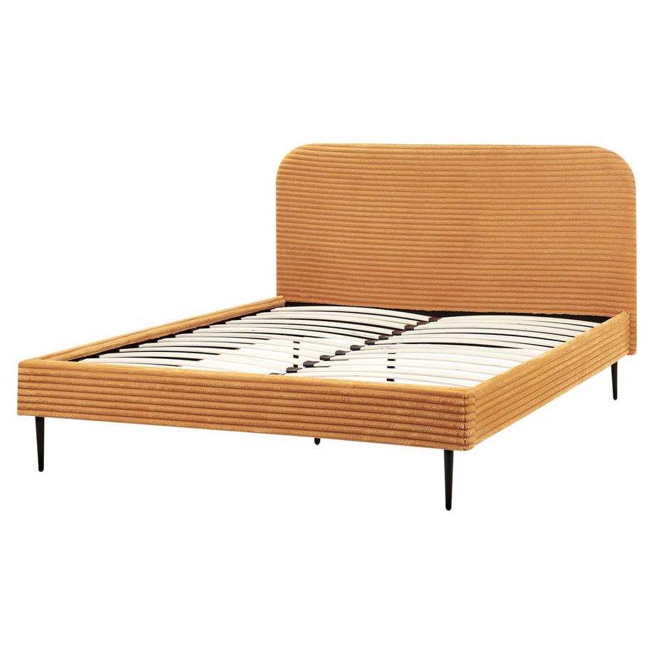 Beliani Letto en Velluto a coste Glamour FLAYAT  