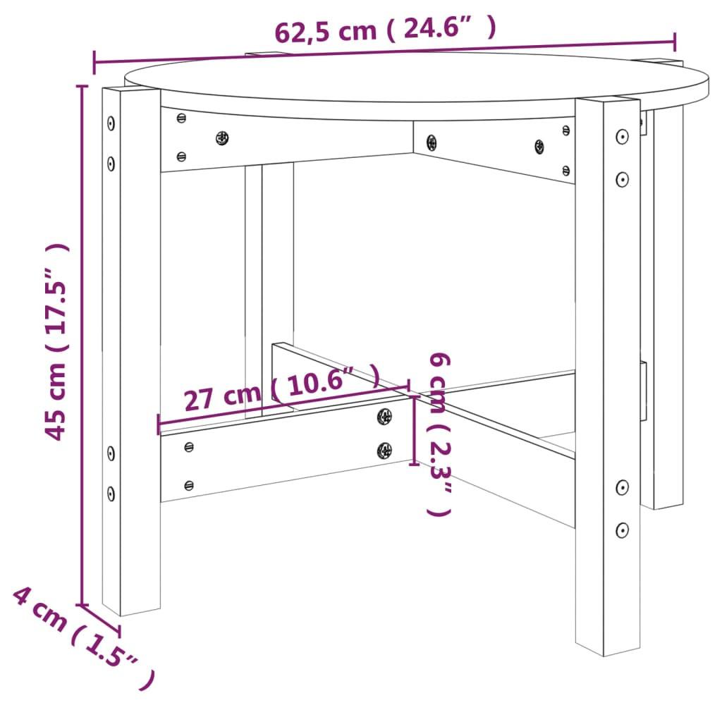 VidaXL tavolino da salotto Legno di pino  