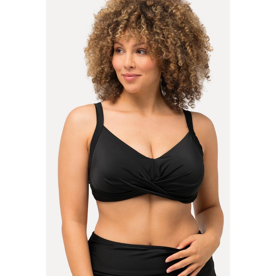 Ulla Popken Top bikini Drappeggio Coppe morbide Spalline regolabili  