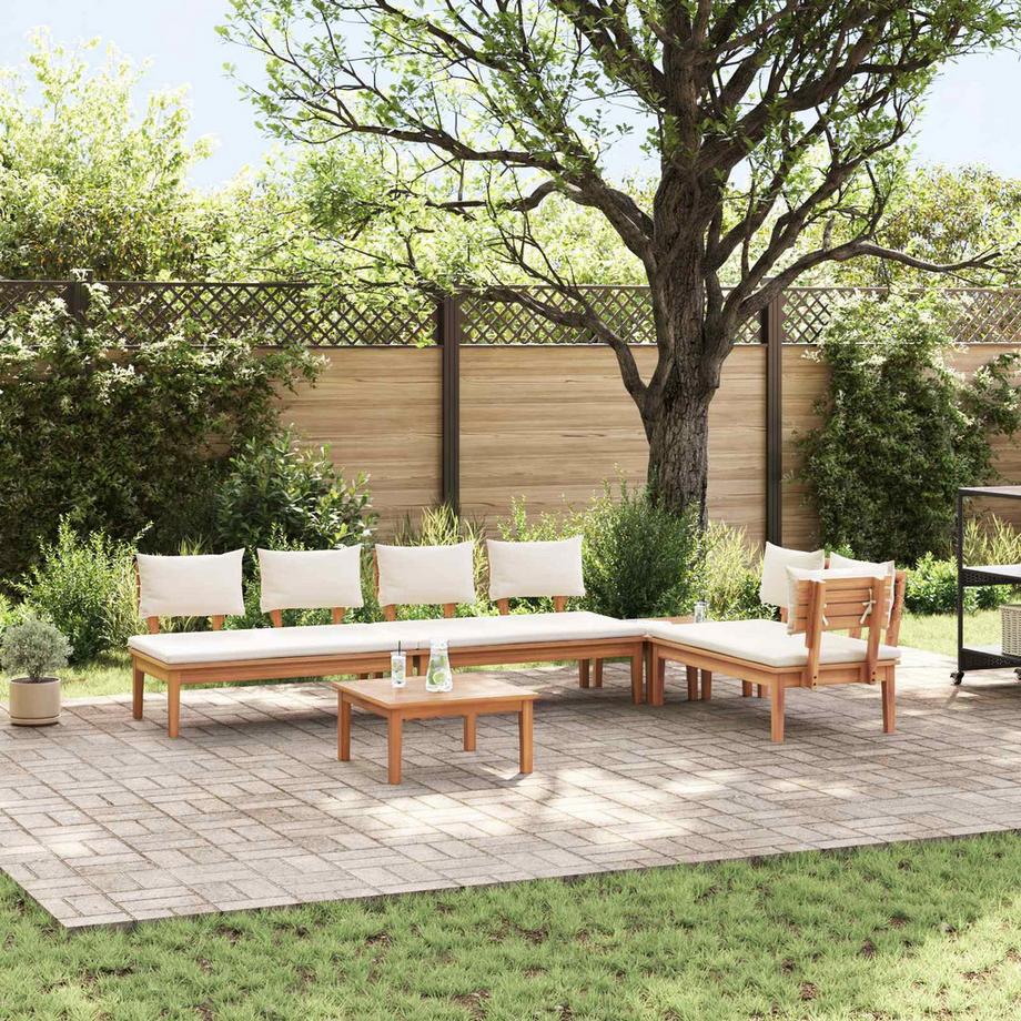 VidaXL Divano da giardino Legno massello di teak  