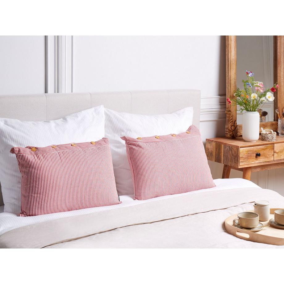 Beliani Dekokissen 2er Set aus Baumwolle Retro AALITA  