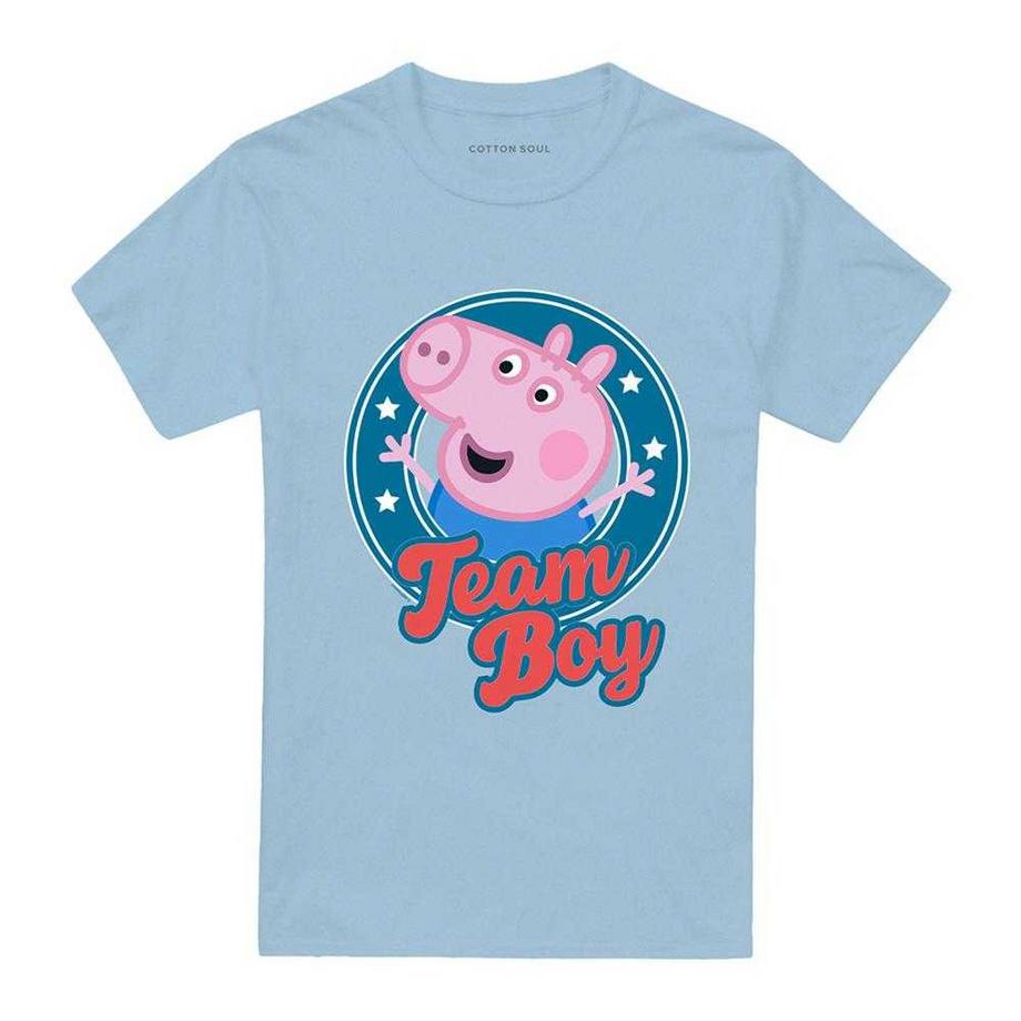 T-ShirtMotif George Pig Motiftyle Badge Team Boy