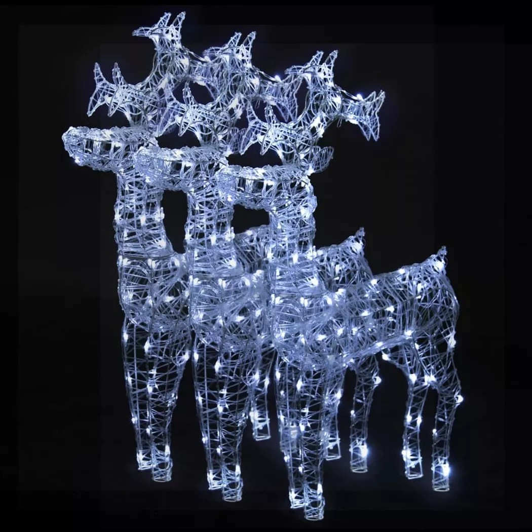 VidaXL - Décoration de noël de renne, One Size, Blanc Bariolé
