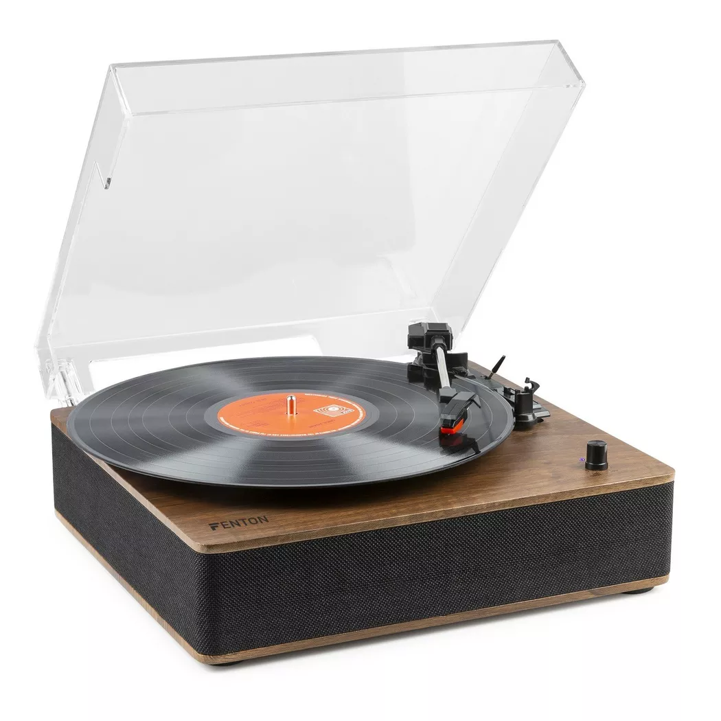 Fenton -  RP161 Audio-Plattenspieler mit Riemenantrieb Holz Automatisch