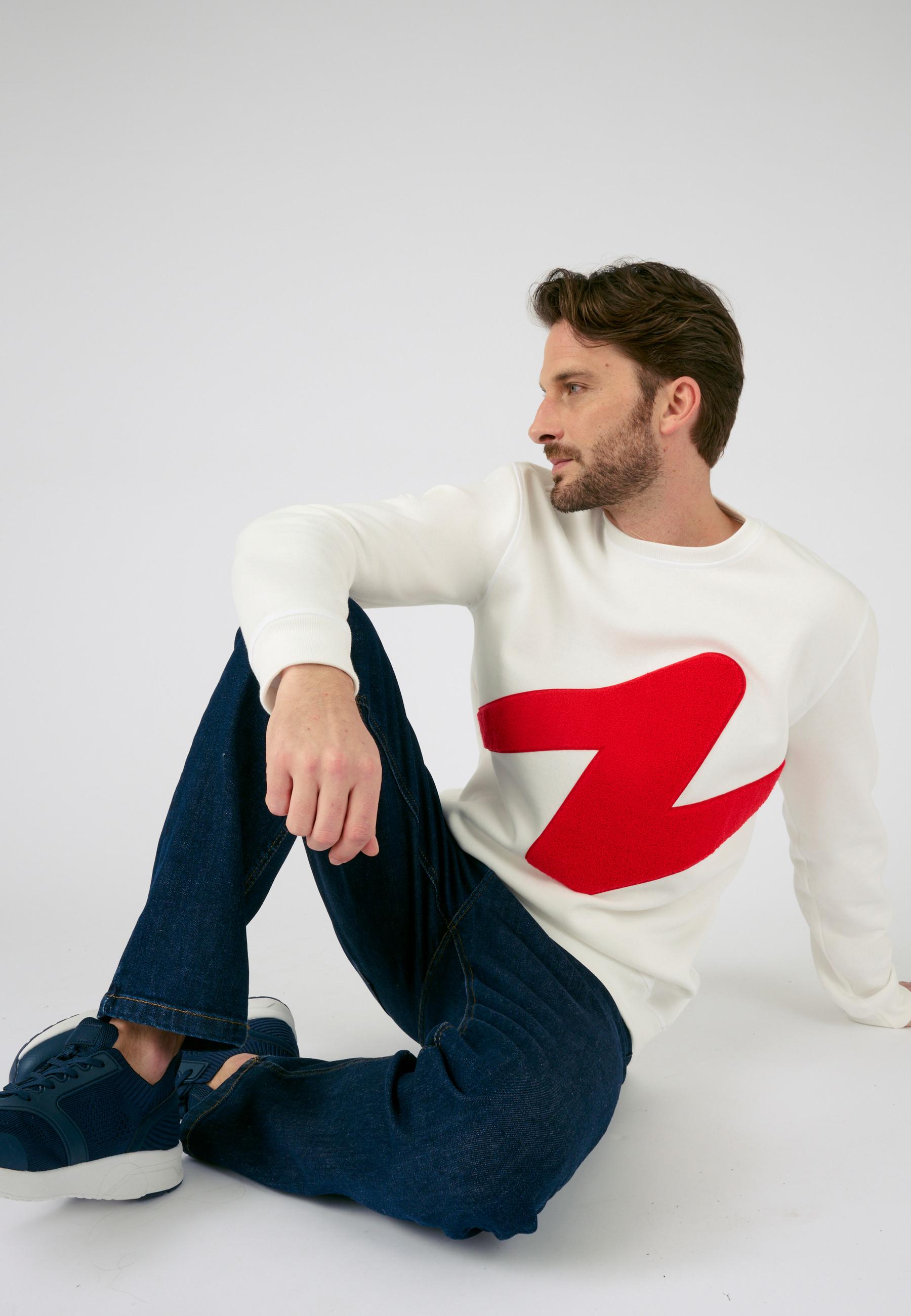 Damart  Fleece-Sweatshirt mit platziertem Muster Thermolactyl 