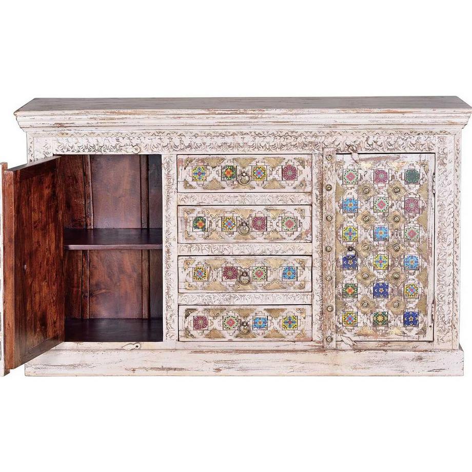 mutoni Credenza Bakhra mango vintage bianco 150  