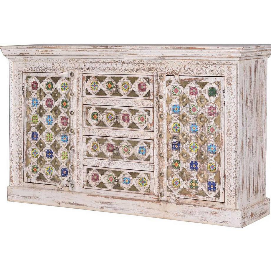 mutoni Credenza Bakhra mango vintage bianco 150  