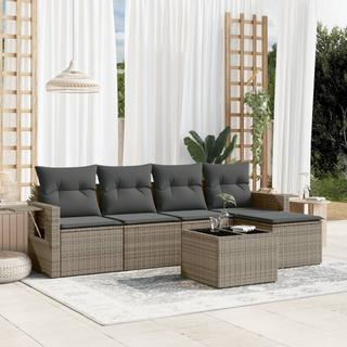 VidaXL set divano da giardino Polirattan  