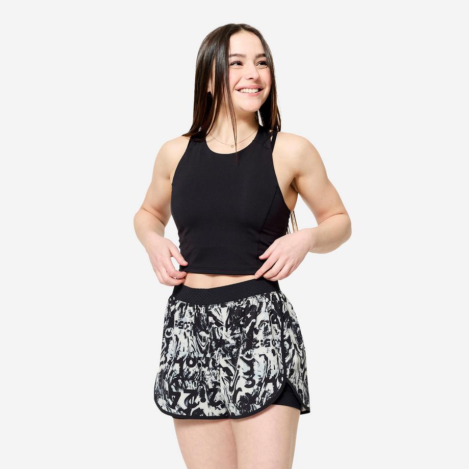 DOMYOS  Shorts donna 2-in-1 fitness 