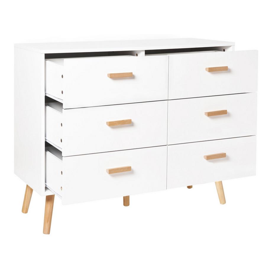 Beliani Commode à 6 tiroirs en MDF Scandinave NEWARK  