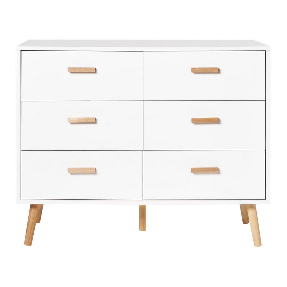 Beliani Commode à 6 tiroirs en MDF Scandinave NEWARK  