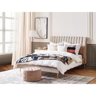 Beliani Bett mit Lattenrost aus Samtstoff Modern MARVILLE  