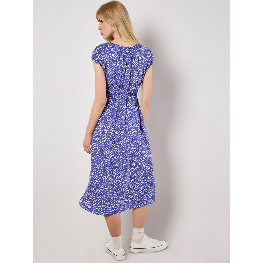 APRICOT Midikleid mit Pinselpunkten  