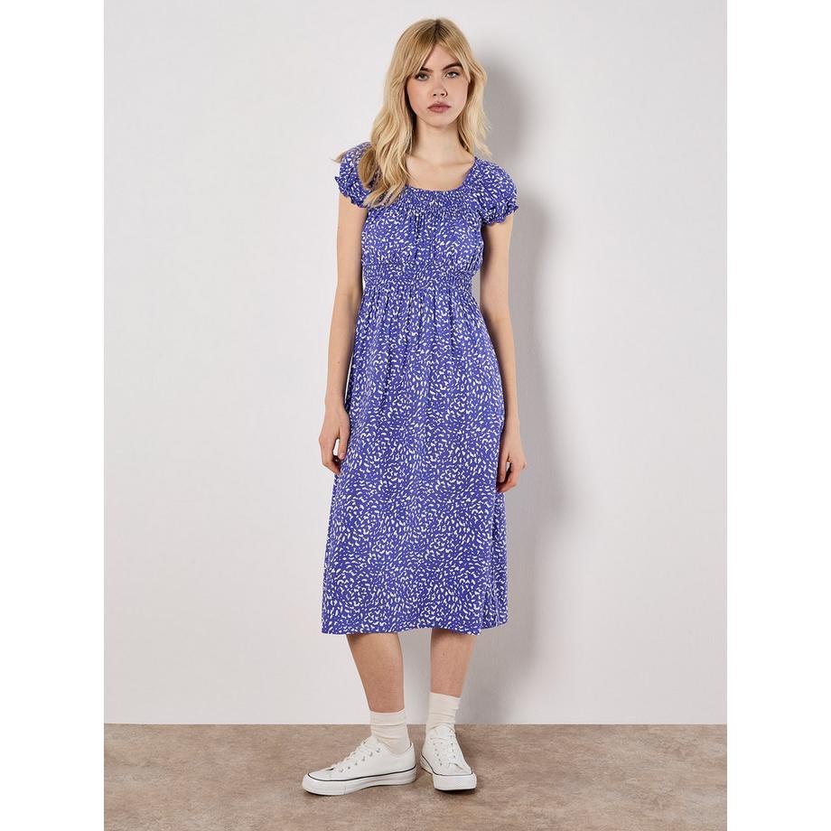 Midikleid mit Pinselpunkten