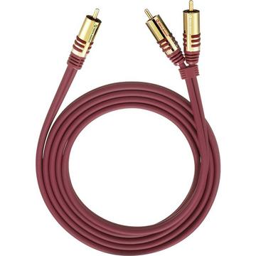 RCA Audio Cavo a Y [2x Spina RCA - 1x Spina RCA] 2.00 m Rosso contatti connettore dorati