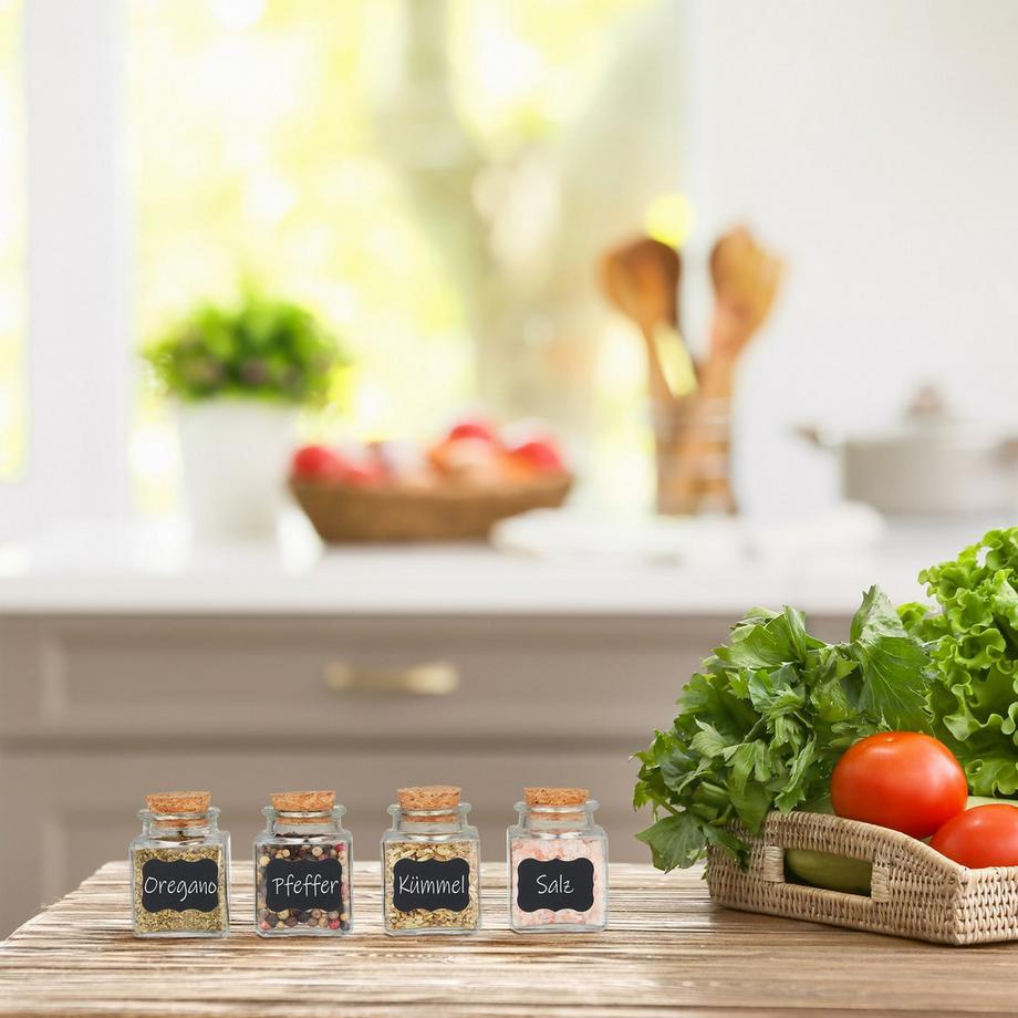 B2X Ensemble de pots à épices avec couvercle en liège  