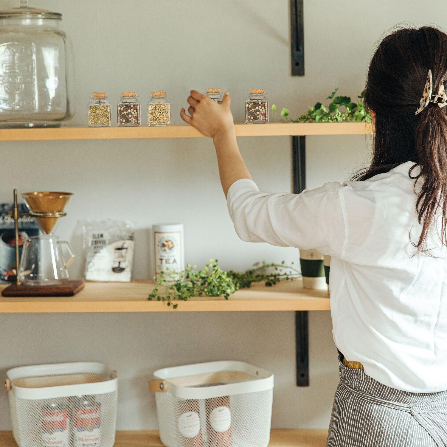 B2X Ensemble de pots à épices avec couvercle en liège  