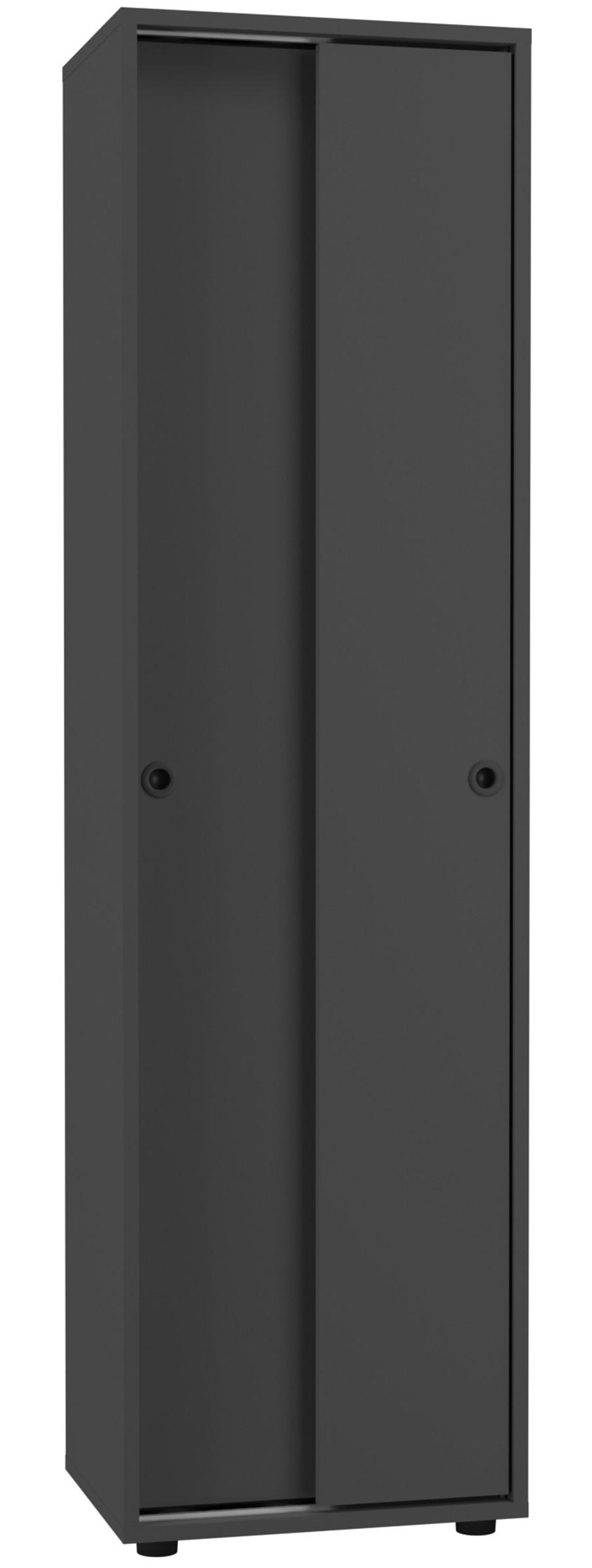 VCM Büroschrank mit 5 Fächern | moderner Aktenschrank mit Schiebetüren | Maße ca. H. 168 x B. 49 x T. 38 cm – Ulas 5-Fach  