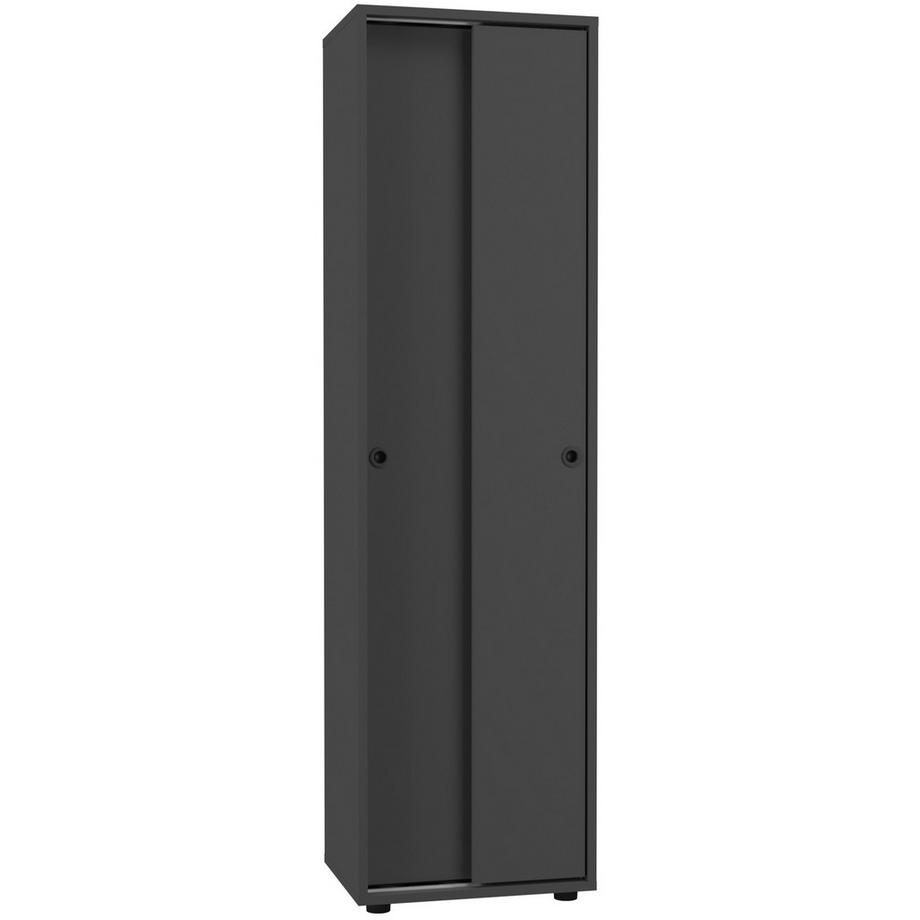 VCM Büroschrank mit 5 Fächern | moderner Aktenschrank mit Schiebetüren | Maße ca. H. 168 x B. 49 x T. 38 cm – Ulas 5-Fach  