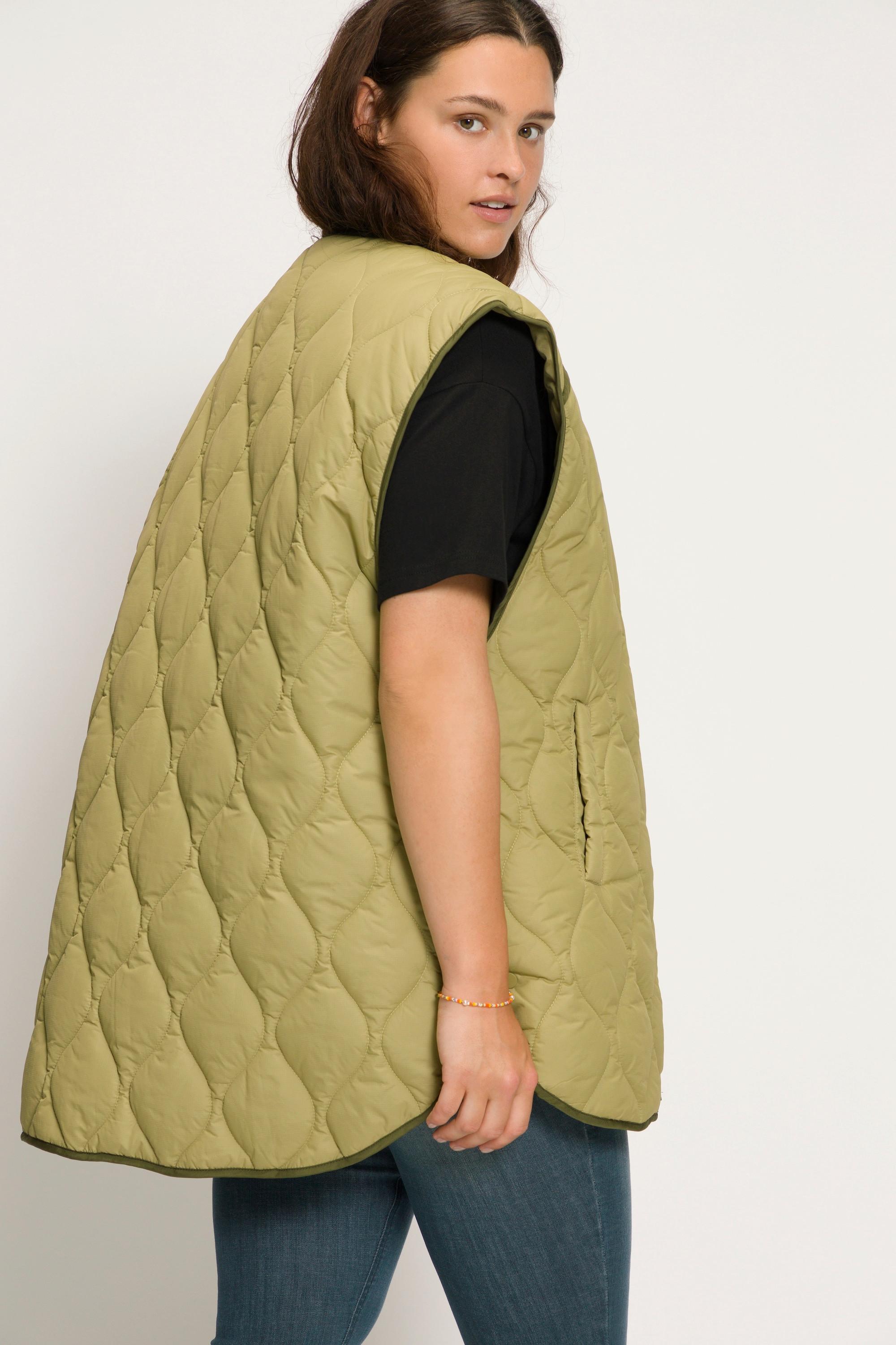 Studio Untold  Gilet légèrement matelassé, oversized, col rond, boutons-pression 