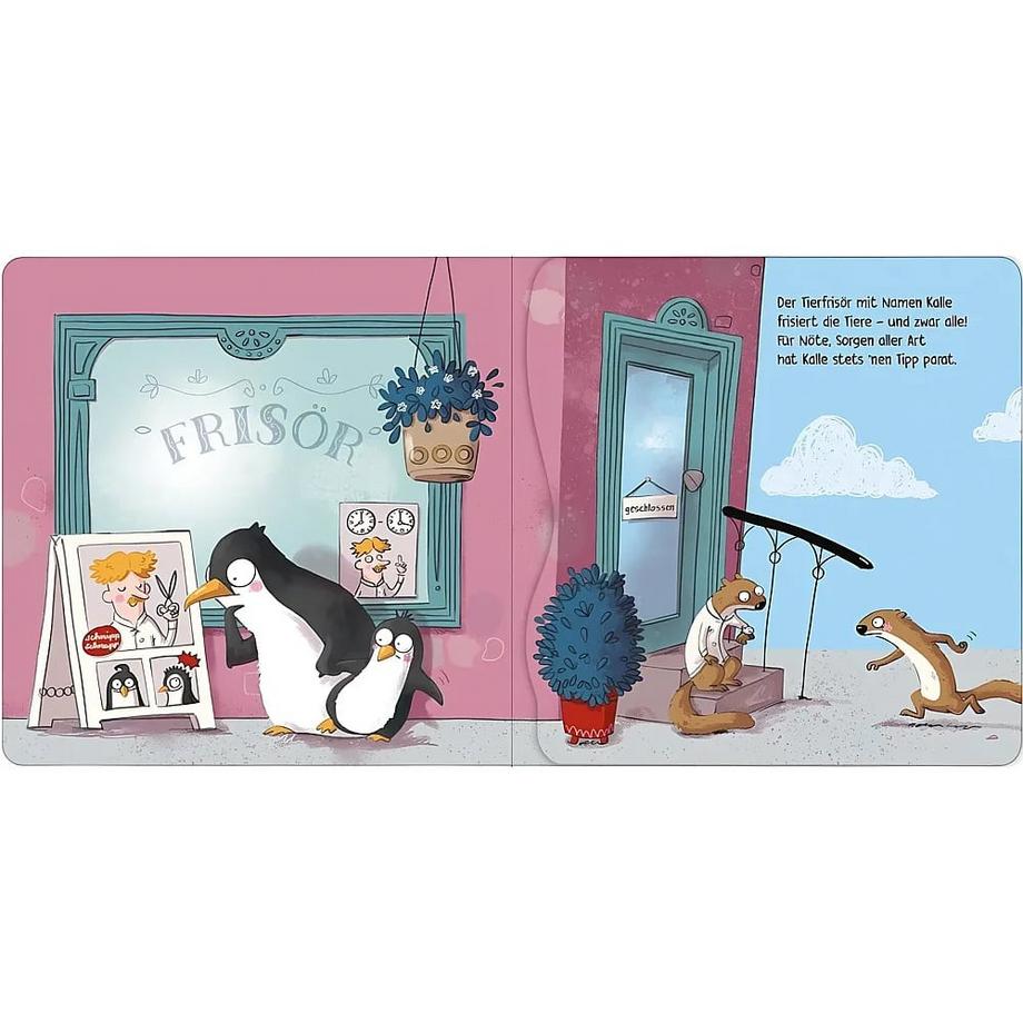 Mähne schneiden? Bitte sehr! Komm zu Kalle Tierfrisör Frixe, Katja; Scholz, Barbara (Illustrationen) Gebundene Ausgabe 