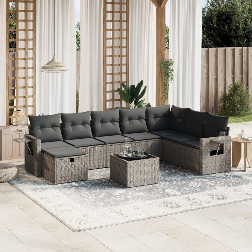 VidaXL set divano da giardino Polirattan  