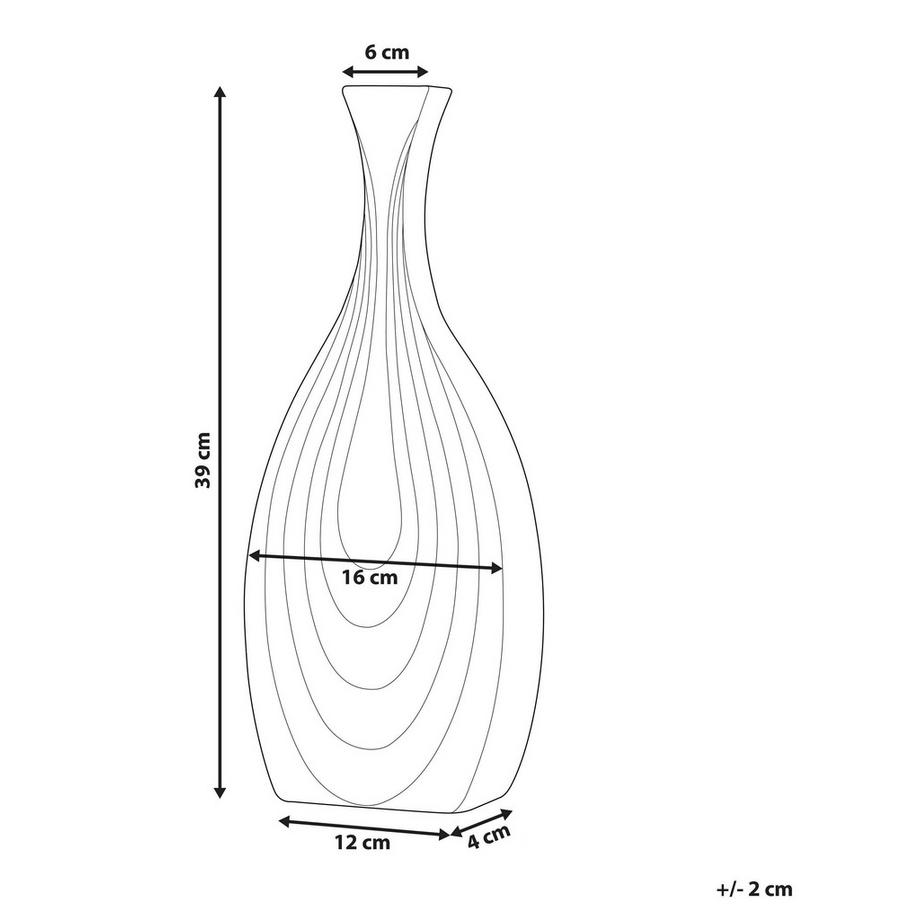 Beliani Vase décoratif en Céramique Moderne THAPSUS  