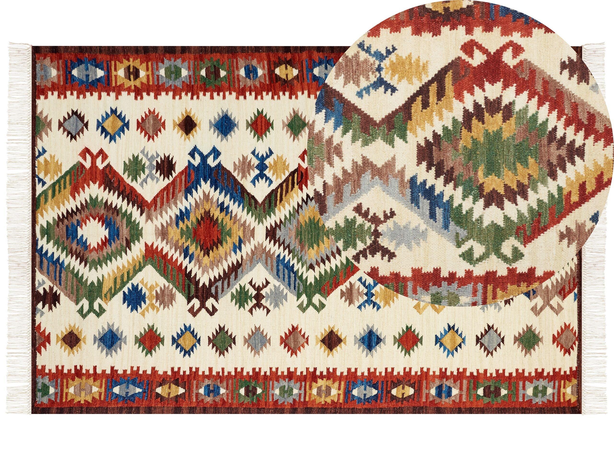 Beliani Tapis en Laine Boho AREVIK  