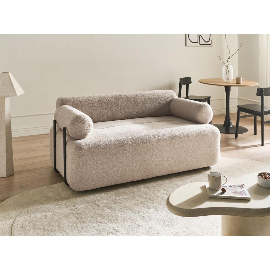 Beliani 2 Sitzer Sofa aus Bouclé  ELVA  