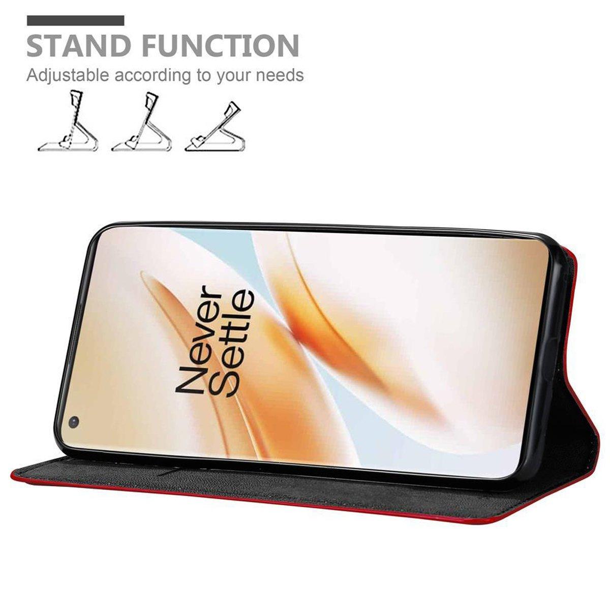 Cadorabo  Housse compatible avec OnePlus 8 PRO - Coque de protection avec fermeture magnétique, fonction de support et compartiment pour carte 