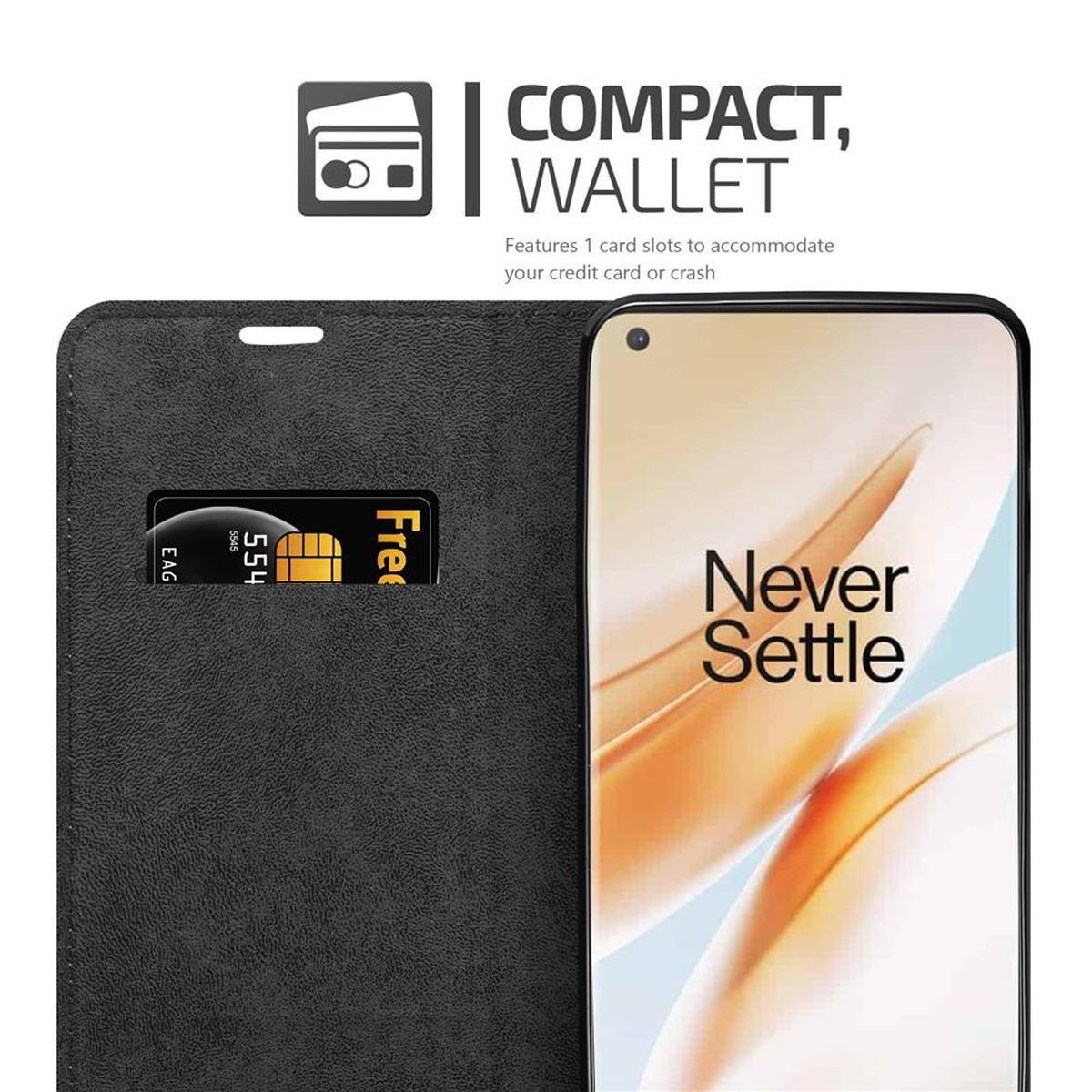 Cadorabo  Housse compatible avec OnePlus 8 PRO - Coque de protection avec fermeture magnétique, fonction de support et compartiment pour carte 