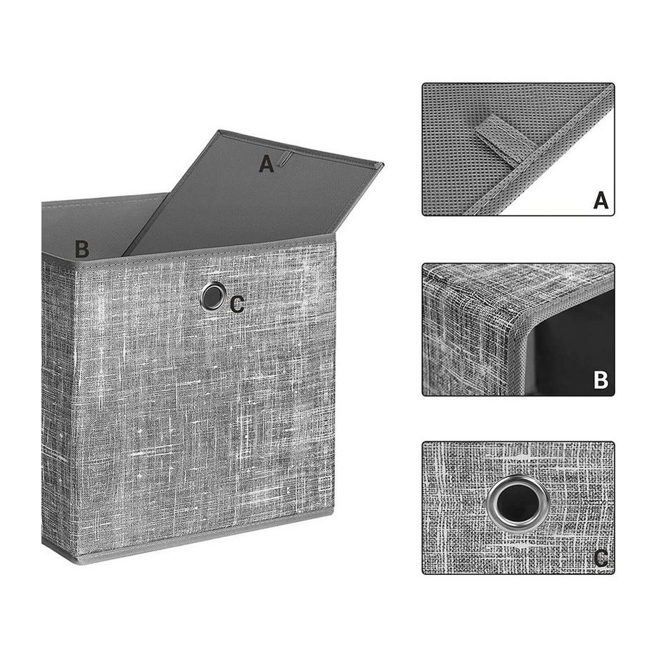 Calicosy Boîte de rangement Boîtes de rangement Organizer Non-tissé Set de 6 pièces  