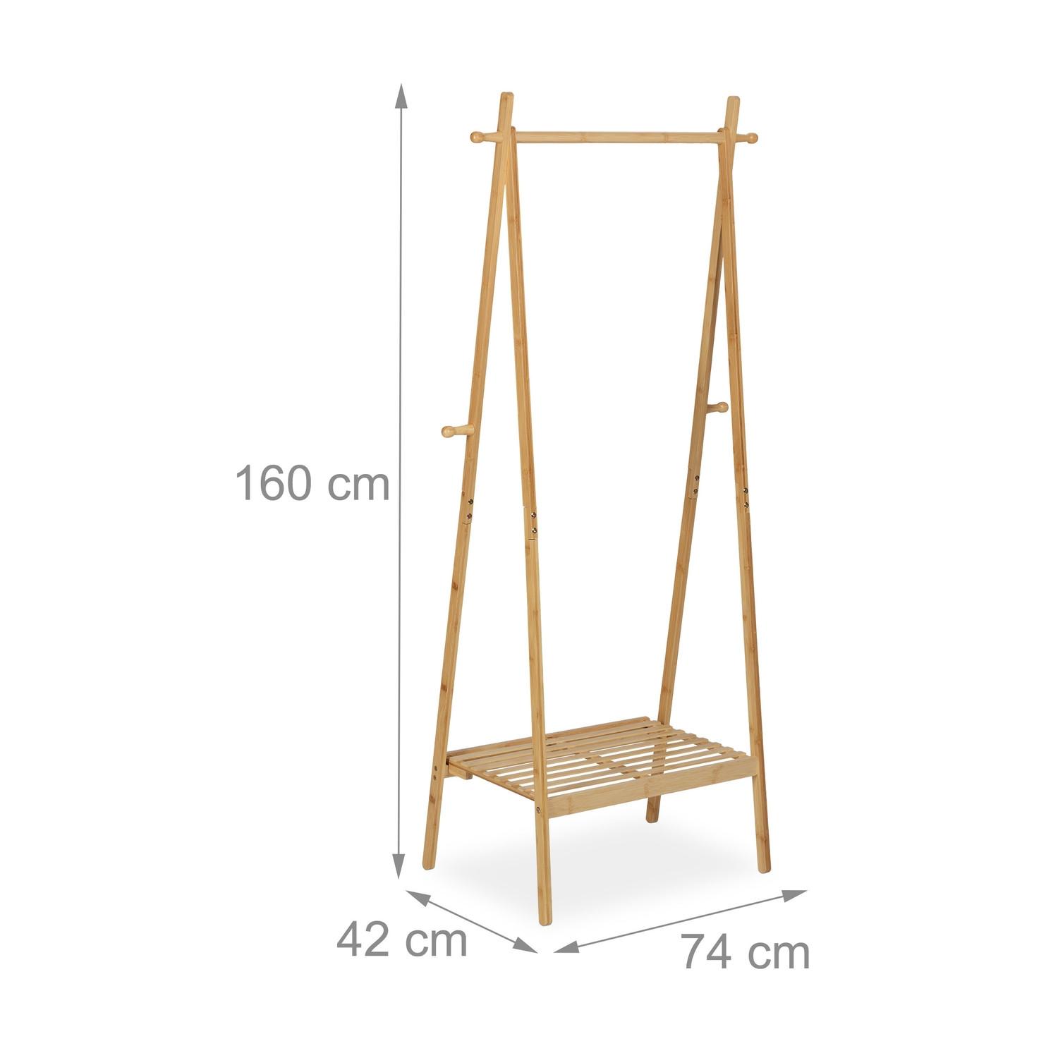 B2X Kleiderbügel aus Bambus mit Ablage  