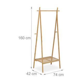 B2X Cintre en bambou avec étagère  