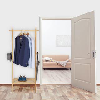 B2X Kleiderbügel aus Bambus mit Ablage  