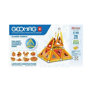 Geomag  472 Classic Panels 78 Teile Magnetisches Konstruktionsspielzeug für Kinder Line Lernspiel aus 1 Recyclingkunststoff 