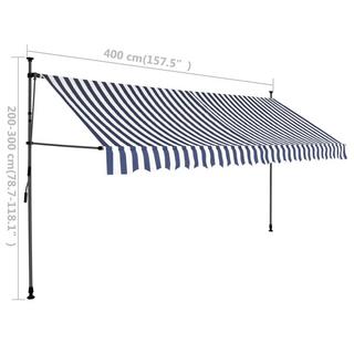 VidaXL Auvent rétractable tissu  