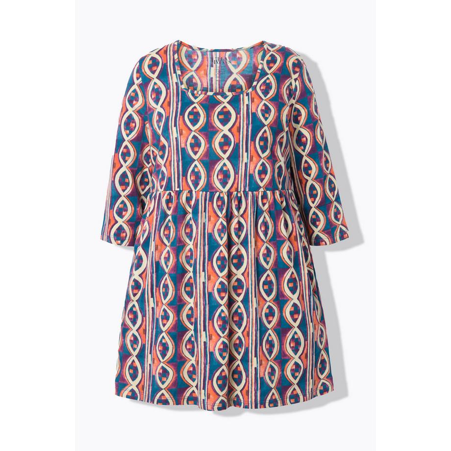 Ulla Popken Bedrucktes A-Linien Longshirt mit 3/4-Ärmeln  