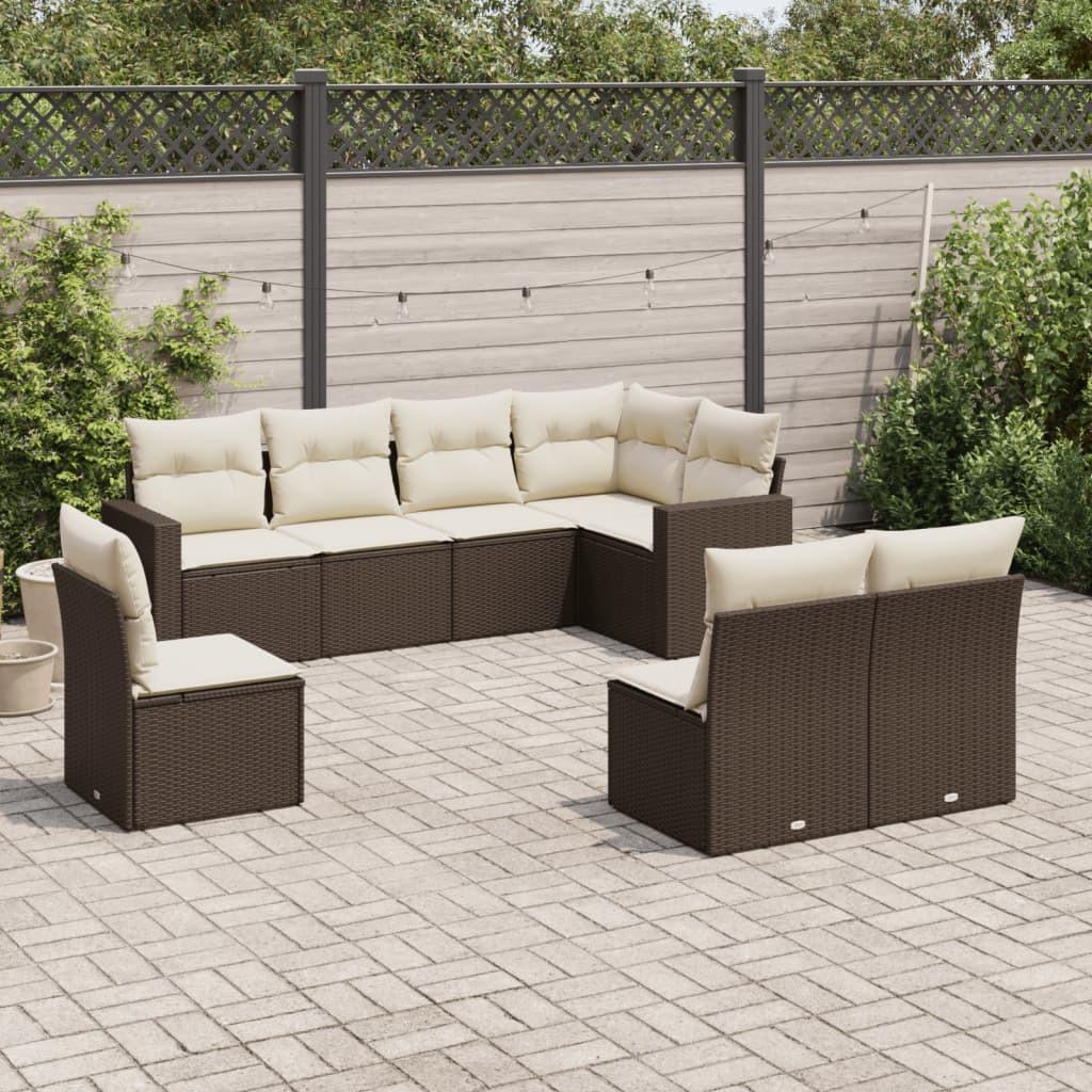 VidaXL set divano da giardino Polirattan  