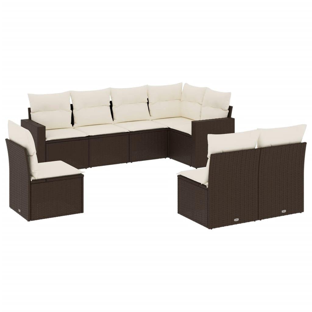 VidaXL set divano da giardino Polirattan  