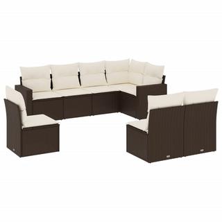 VidaXL set divano da giardino Polirattan  