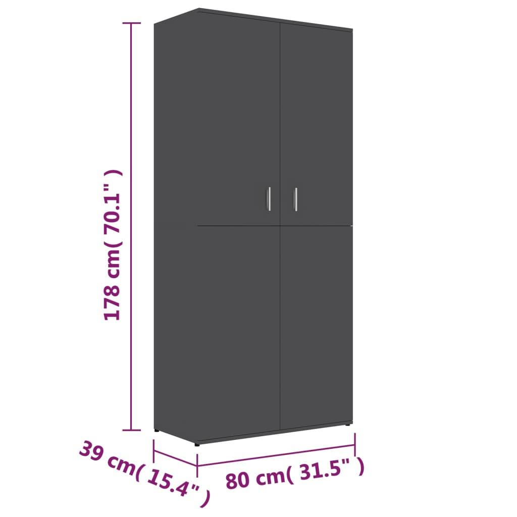 VidaXL Armoire à chaussures bois d'ingénierie  