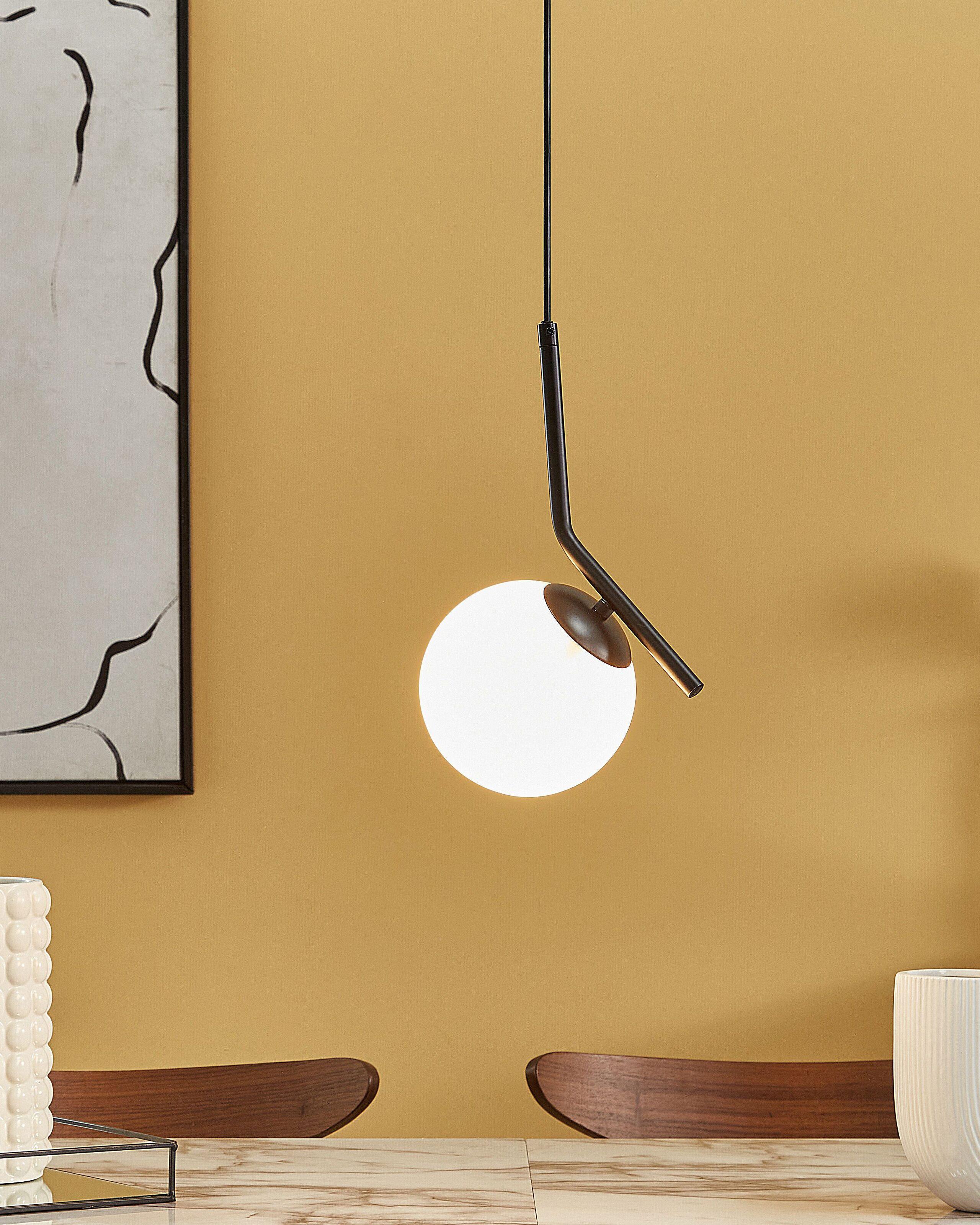 Beliani Lampe suspension en Verre Moderne WAPITI  