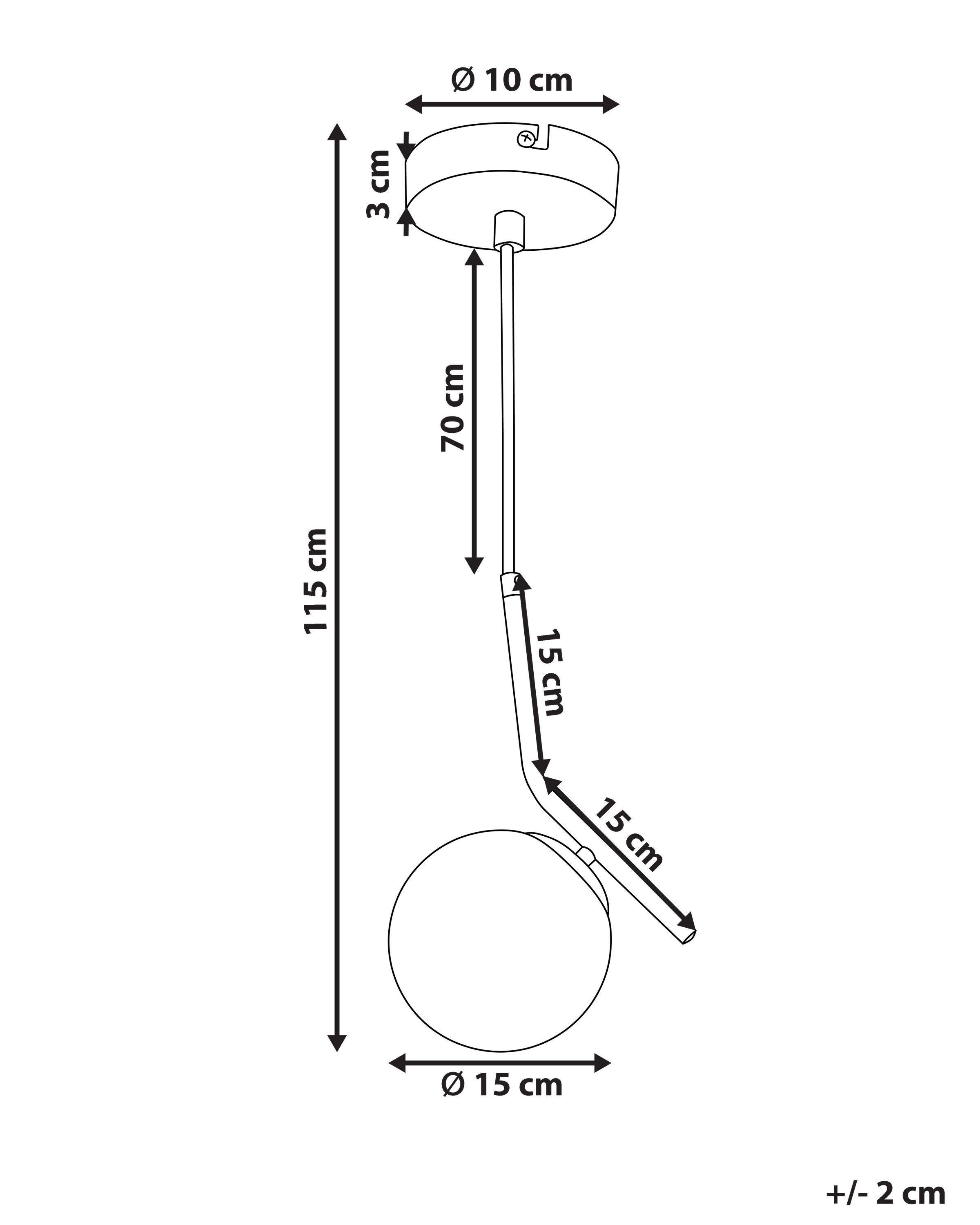 Beliani Lampe suspension en Verre Moderne WAPITI  