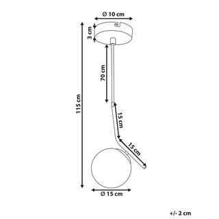 Beliani Lampe suspension en Verre Moderne WAPITI  