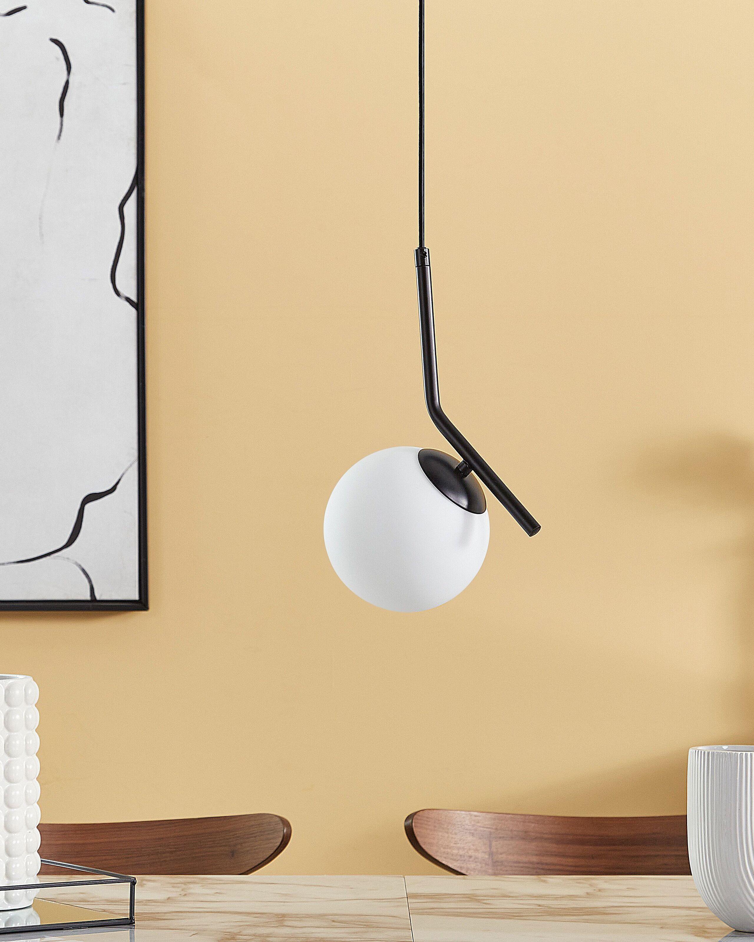 Beliani Lampe suspension en Verre Moderne WAPITI  