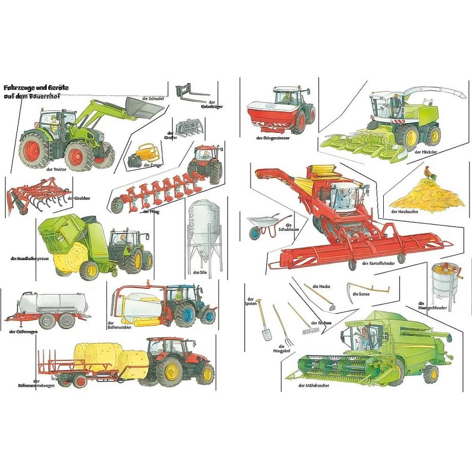 Traktor, Kühe & Bauernhof: Das große Wimmelbuch vom Landleben Braun, Christina; Coenen, Sebastian (Illustrationen) Gebundene Ausgabe 