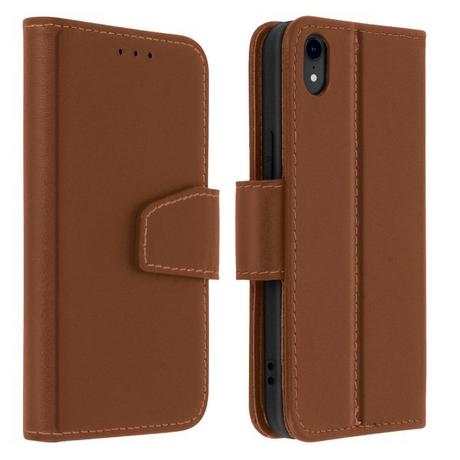 Avizar  Étui iPhone XR Cuir Premium Marron 