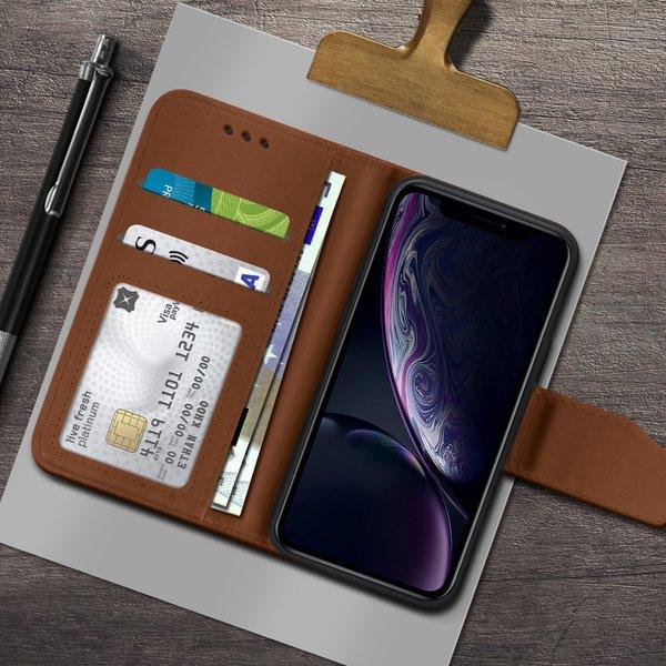 Avizar  Étui iPhone XR Cuir Premium Marron 